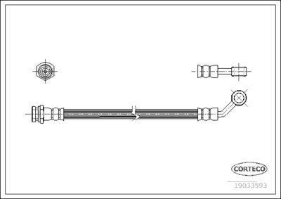 19033593 CORTECO Тормозной шланг