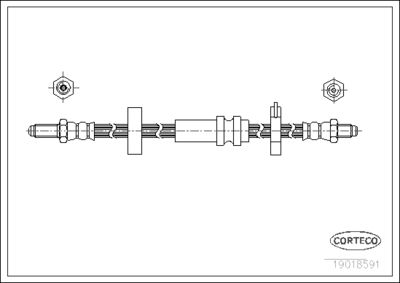 19018591 CORTECO Тормозной шланг