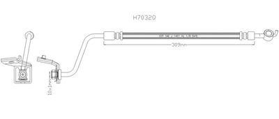 H7032Q KAWE Тормозной шланг