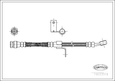 19033519 CORTECO Тормозной шланг