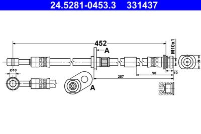 24528104533 ATE Тормозной шланг