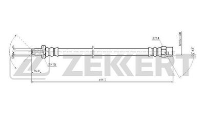 BS9389 ZEKKERT Тормозной шланг