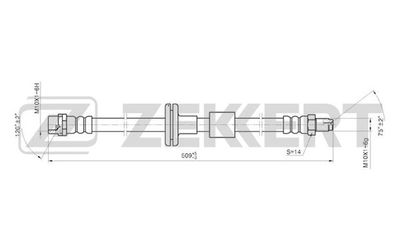 BS9038 ZEKKERT Тормозной шланг