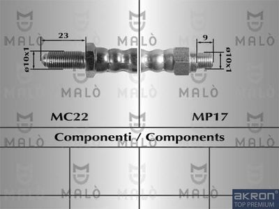 8377 AKRON-MALÒ Тормозной шланг