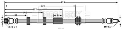 BBH7589 BORG & BECK Тормозной шланг