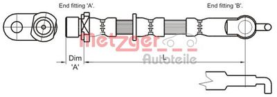 4110013 METZGER Тормозной шланг