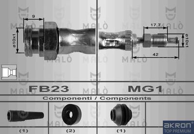 8098 AKRON-MALÒ Тормозной шланг