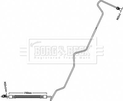 BBH8540 BORG & BECK Тормозной шланг