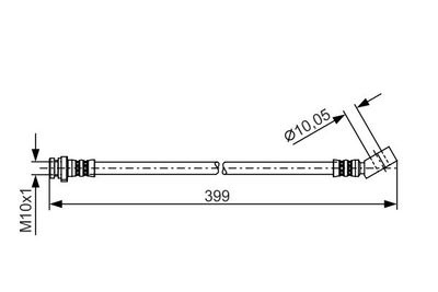 1987481223 BOSCH Тормозной шланг