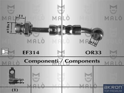 80774 AKRON-MALÒ Тормозной шланг