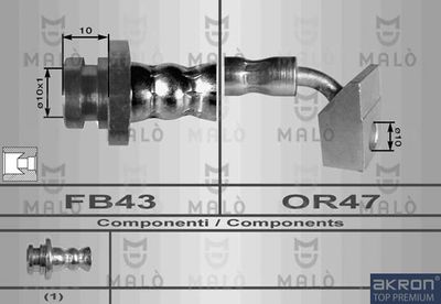 80060 AKRON-MALÒ Тормозной шланг