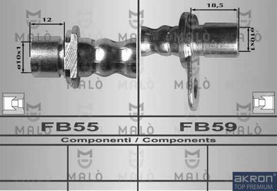 80310 AKRON-MALÒ Тормозной шланг