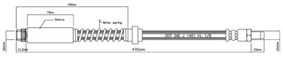 VBH913 MOTAQUIP Тормозной шланг