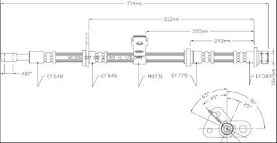 VBJ572 MOTAQUIP Тормозной шланг