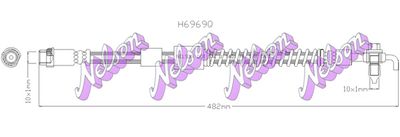 H6969Q KAWE Тормозной шланг