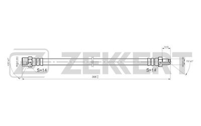 BS9005 ZEKKERT Тормозной шланг