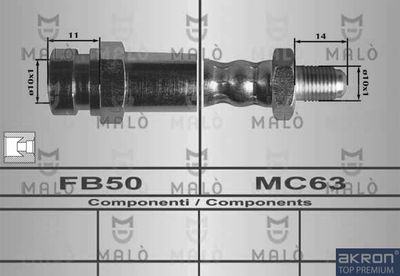 80527 AKRON-MALÒ Тормозной шланг