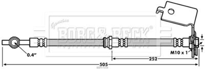 BBH7058 BORG & BECK Тормозной шланг