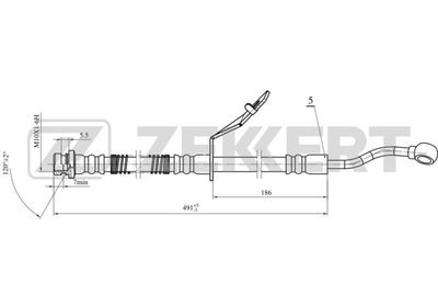 BS9475 ZEKKERT Тормозной шланг