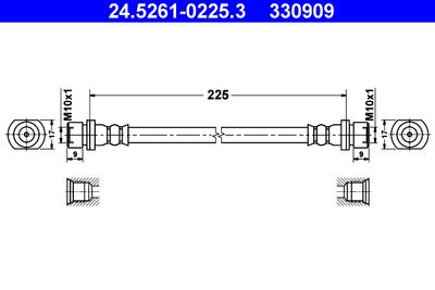 24526102253 ATE Тормозной шланг