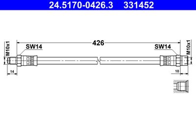 24517004263 ATE Тормозной шланг