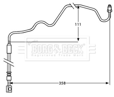 BBH7533 BORG & BECK Тормозной шланг