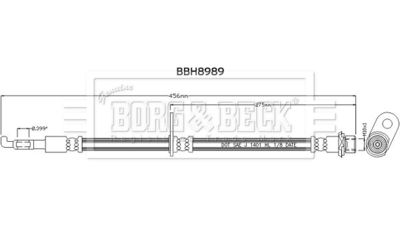 BBH8989 BORG & BECK Тормозной шланг