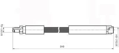 NBH6014 NATIONAL Тормозной шланг