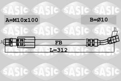 6606047 SASIC Тормозной шланг