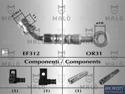 80675 AKRON-MALÒ Тормозной шланг