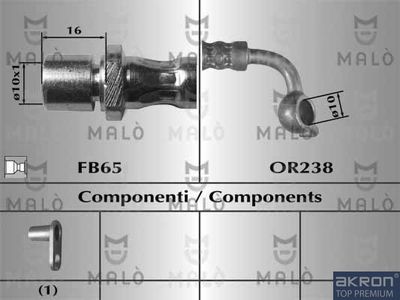 80871 AKRON-MALÒ Тормозной шланг