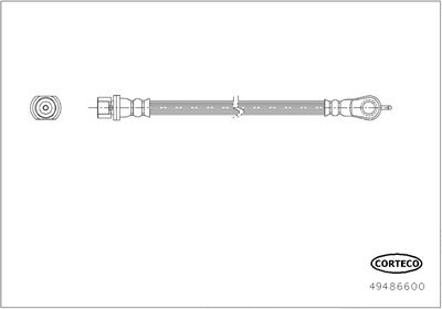 49486600 CORTECO Тормозной шланг