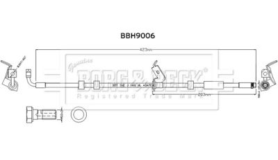 BBH9006 BORG & BECK Тормозной шланг