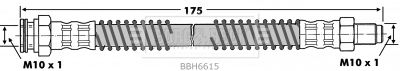 BBH6615 BORG & BECK Тормозной шланг
