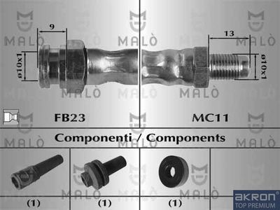 80718 AKRON-MALÒ Тормозной шланг