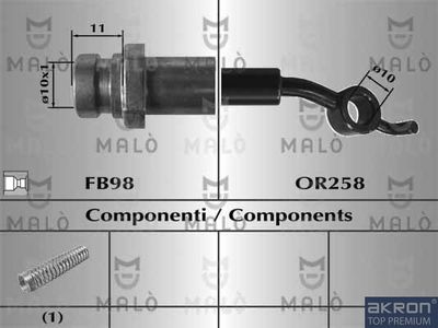 80781 AKRON-MALÒ Тормозной шланг