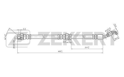 BS9169 ZEKKERT Тормозной шланг