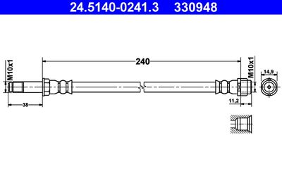 24514002413 ATE Тормозной шланг