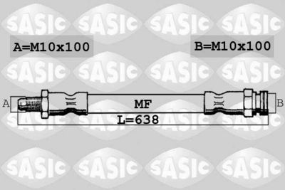 6606179 SASIC Тормозной шланг