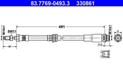 83776904933 ATE Тормозной шланг