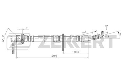 BS9434 ZEKKERT Тормозной шланг