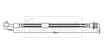 BBH8874 BORG & BECK Тормозной шланг