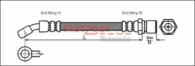 4110608 METZGER Тормозной шланг