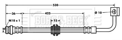 BBH7474 BORG & BECK Тормозной шланг