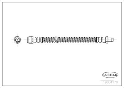 19031170 CORTECO Тормозной шланг