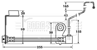 BBH7414 BORG & BECK Тормозной шланг