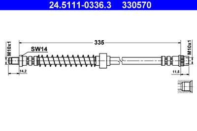 24511103363 ATE Тормозной шланг