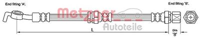 4110193 METZGER Тормозной шланг