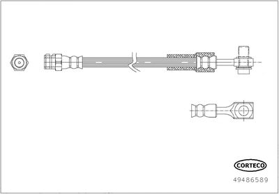 49486589 CORTECO Тормозной шланг