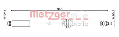 4111627 METZGER Тормозной шланг